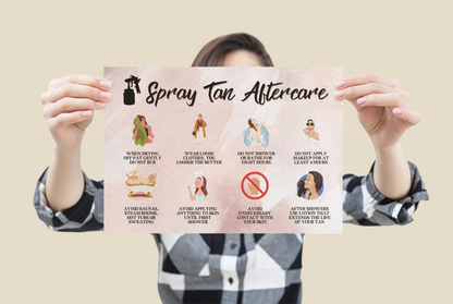 Wall Poster Spray Tan Aftercare Tips Horizontal Matte Poster