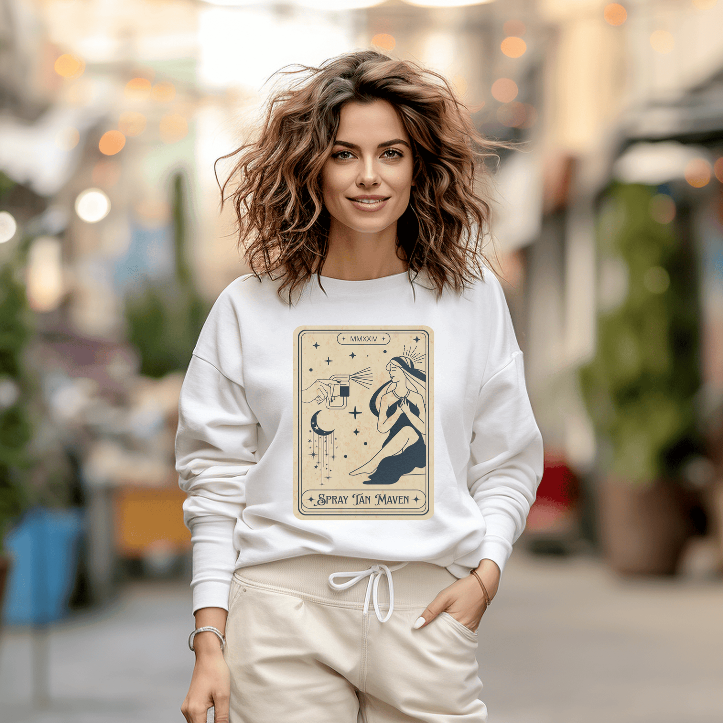 Spray Tan Artist Tarot Card Sweatshirt