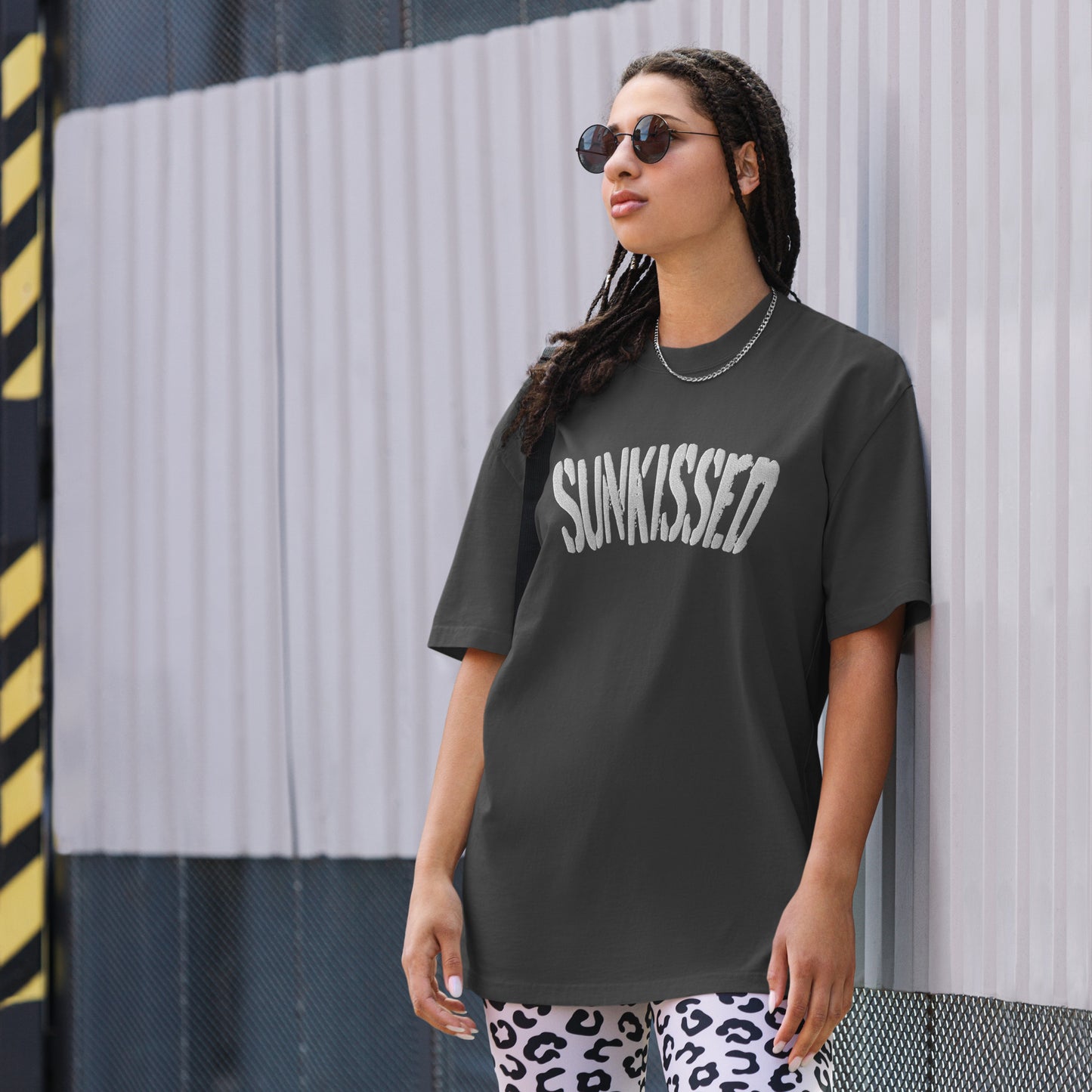 Sunkissed Premium Oversized Embroidered Faded T-Shirt