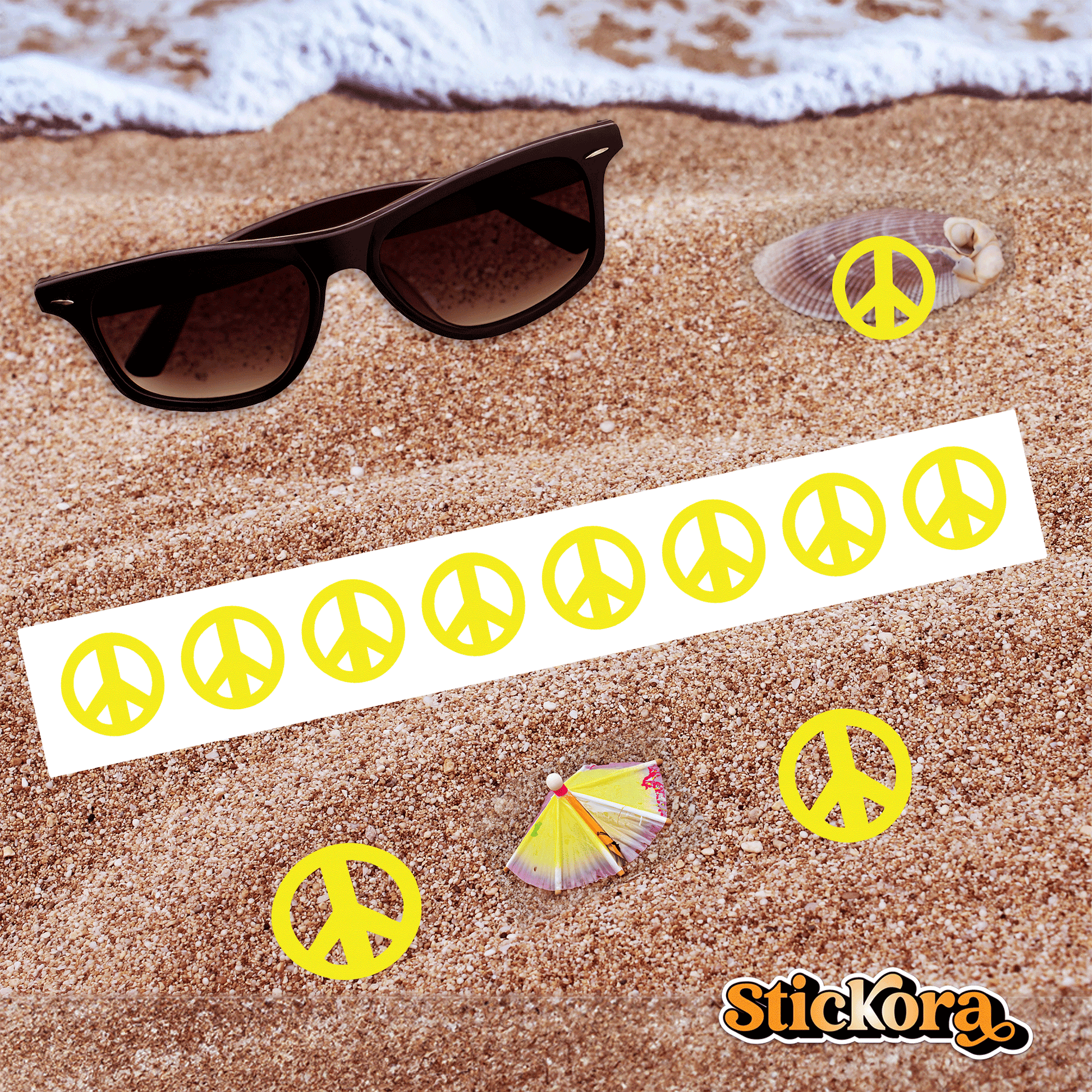 Peace Sign Tanning Stickers | Spray Tan