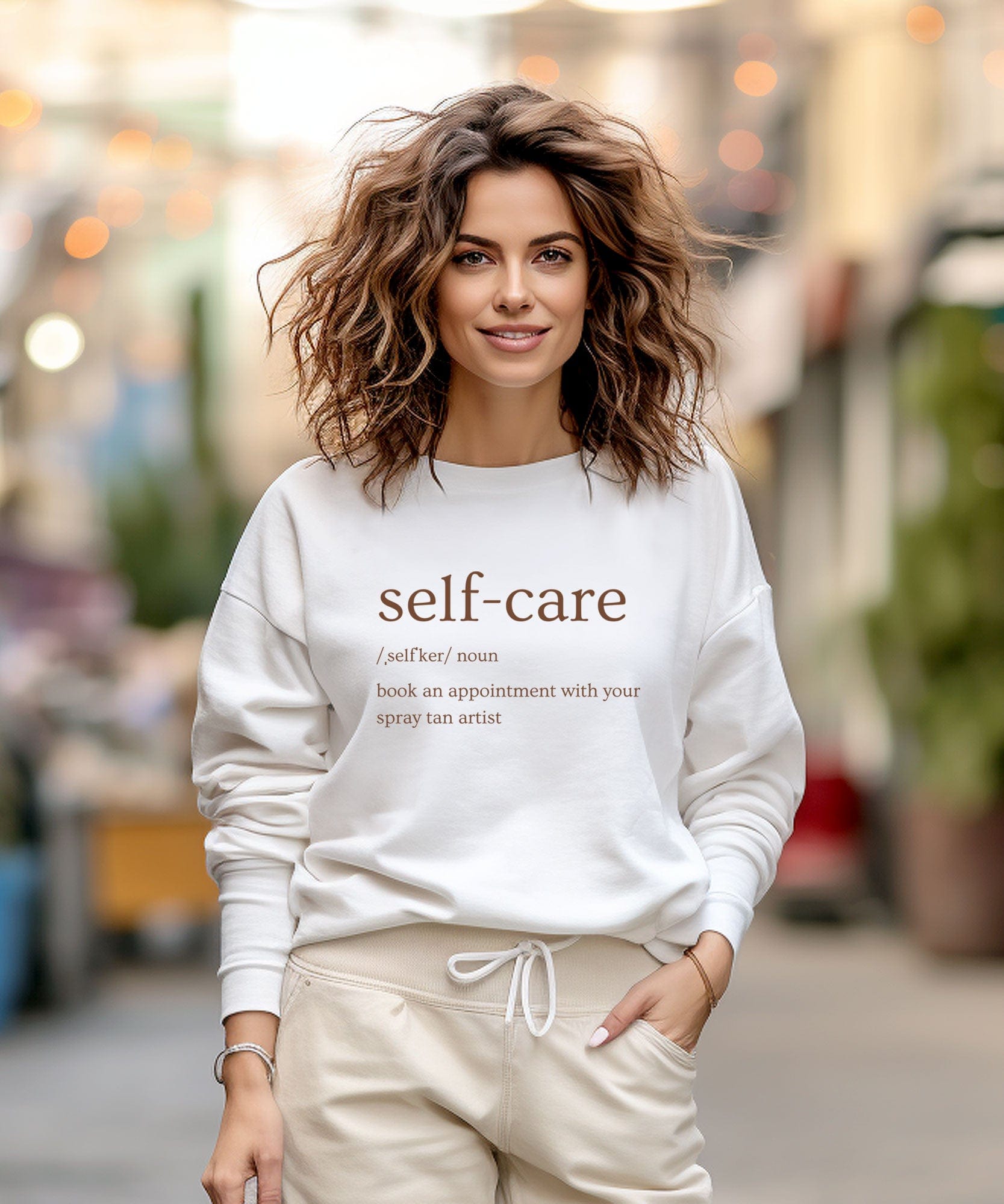 Spray Tan Self-Care Sweatshirt Tanning Gift