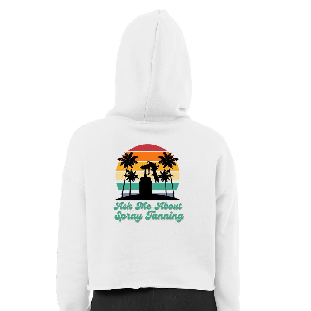 Spray Tan Artist Front Lightweight Cropped Hoodie