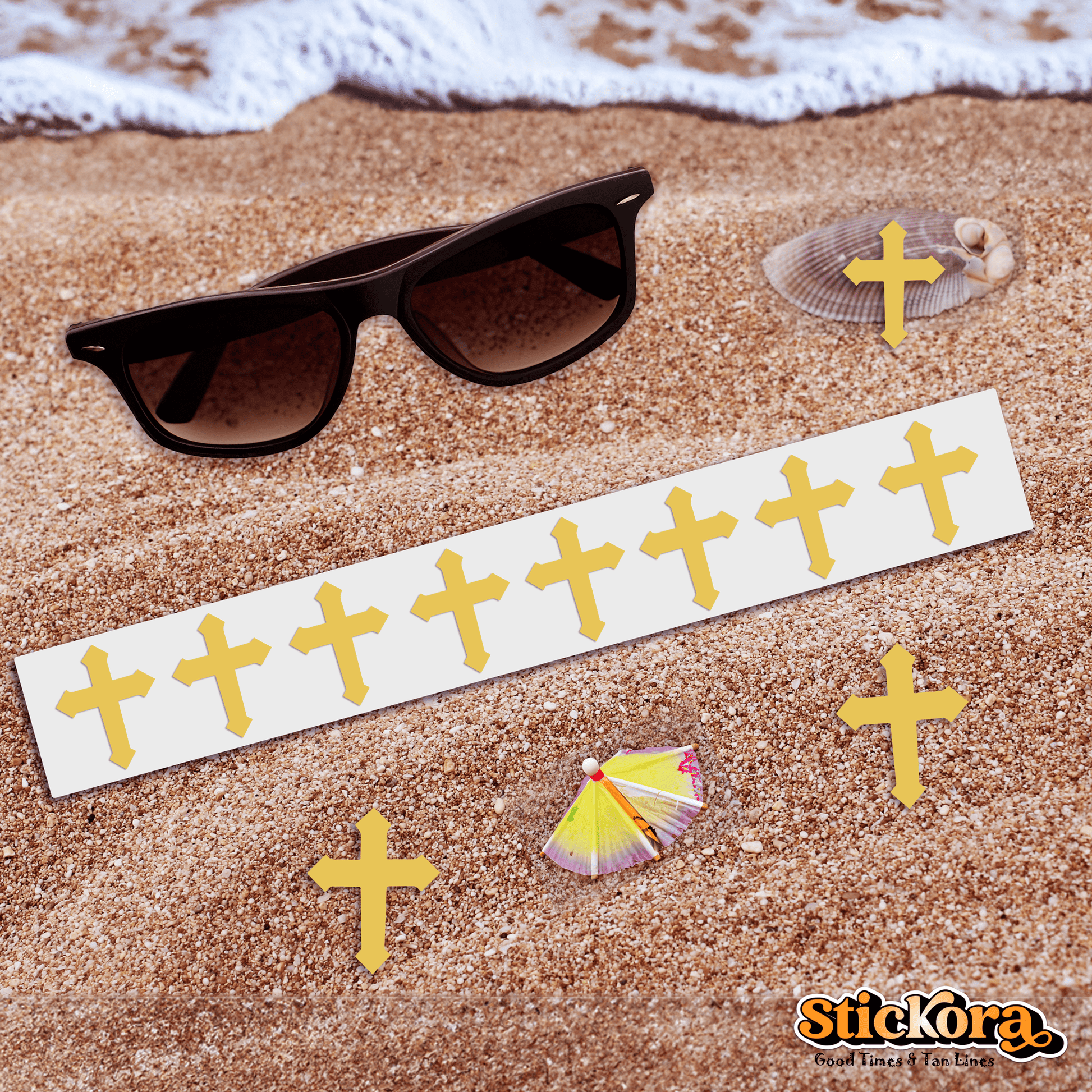 Cross Tanning Stickers | Spray Tan