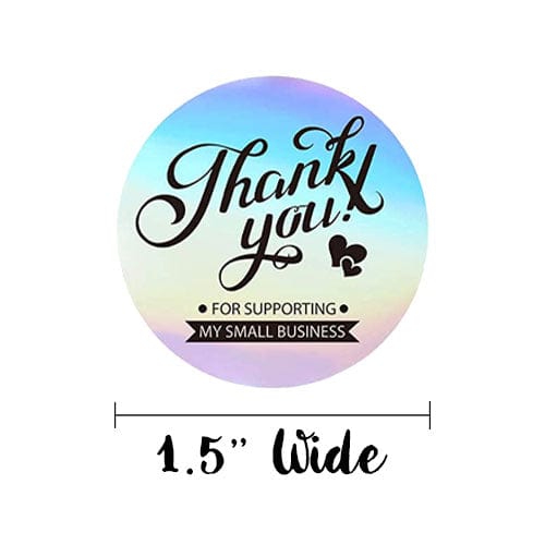 Thank You For Supporting My Small Business 1.5" Silver Stickers