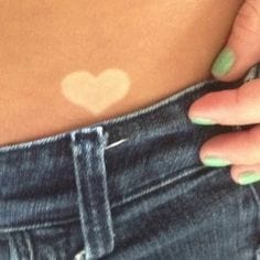 Small Heart Tanning Stickers For Tanning or Spray Tan