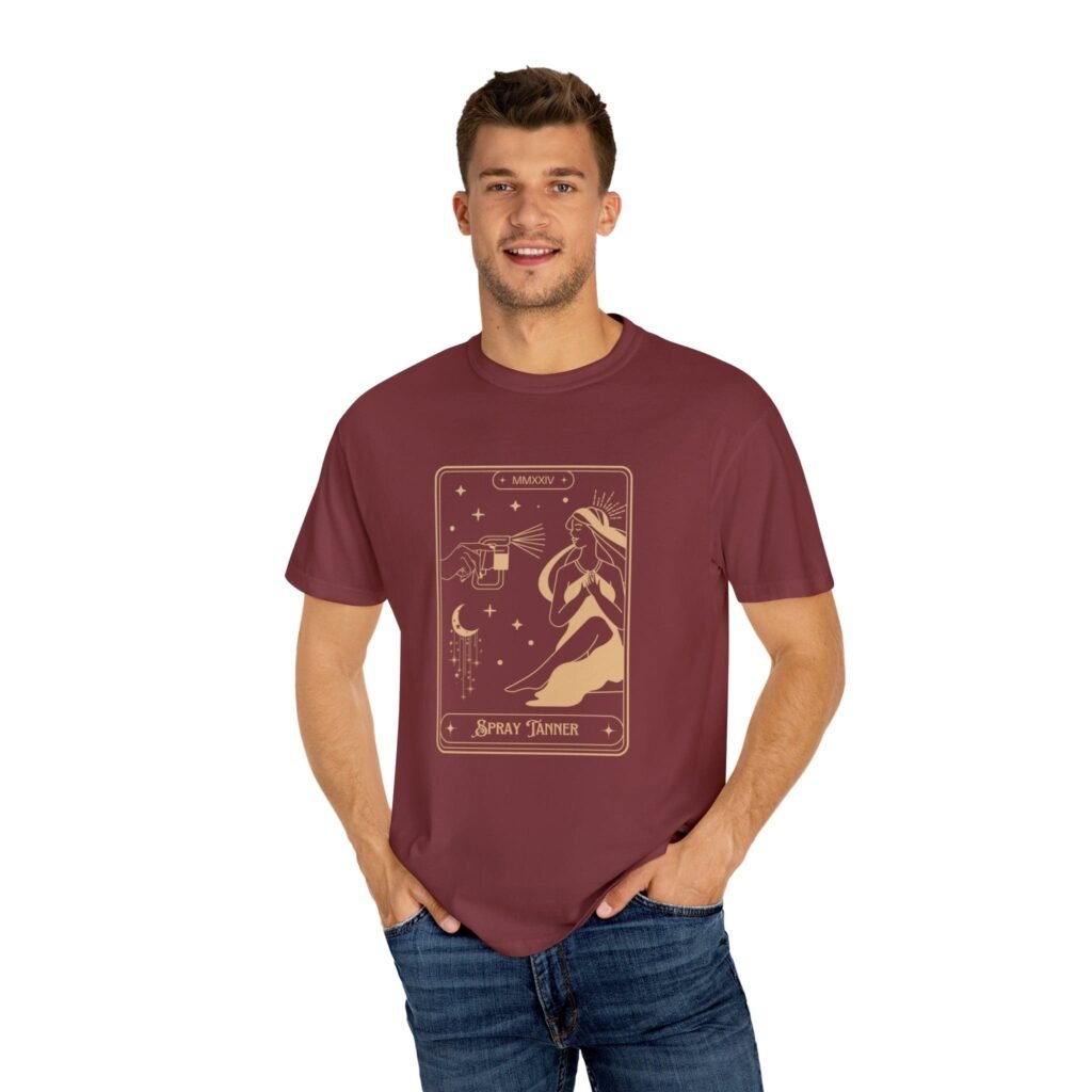 Spray Tanner Tarot Card T-Shirt - Image 5