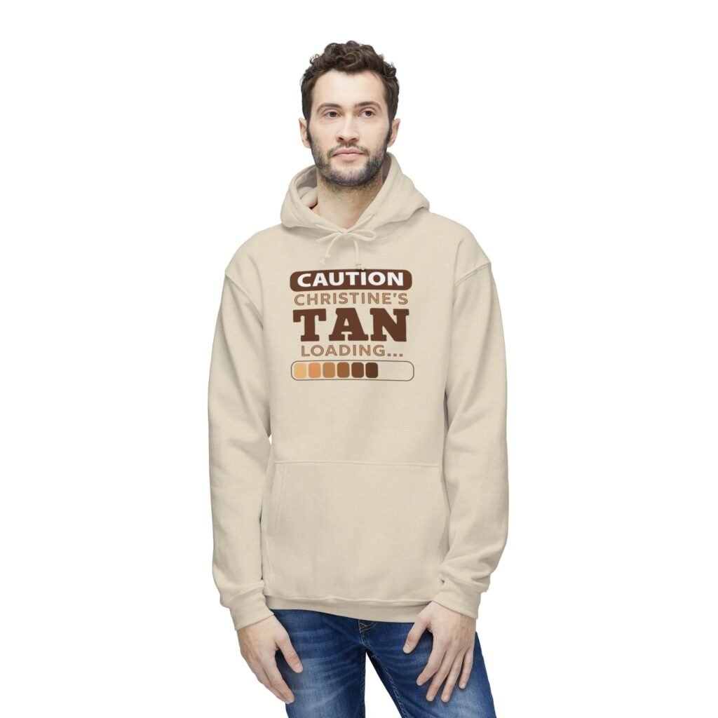 Personalized Tan Loading Hoodie - Image 2