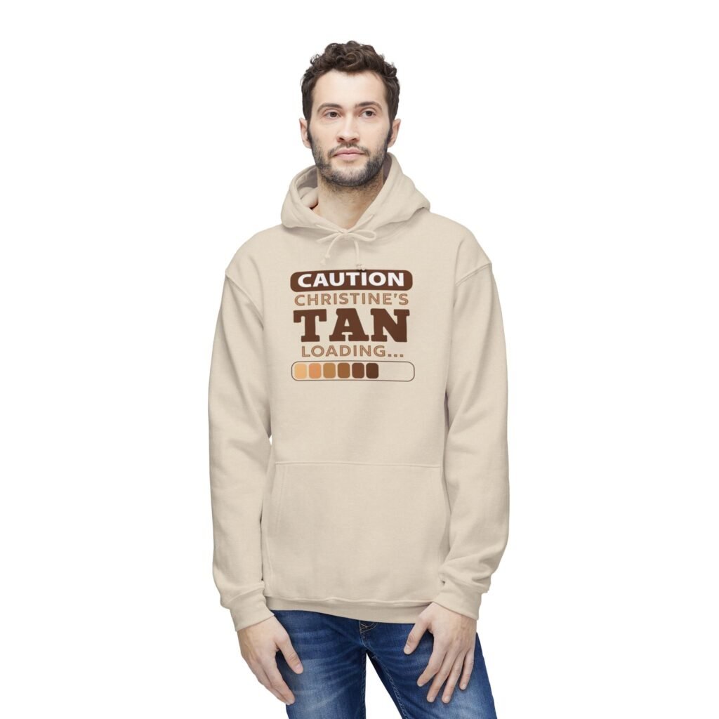 Personalized Tan Loading Hoodie - Image 1