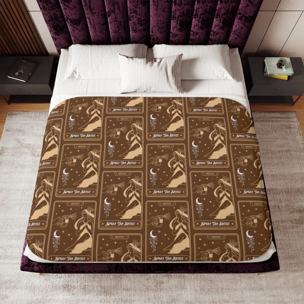 Spray Tan Artist Tarot Card Sherpa Blanket - Image 2