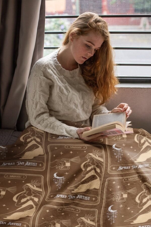 Spray Tan Artist Tarot Card Sherpa Blanket - Image 3
