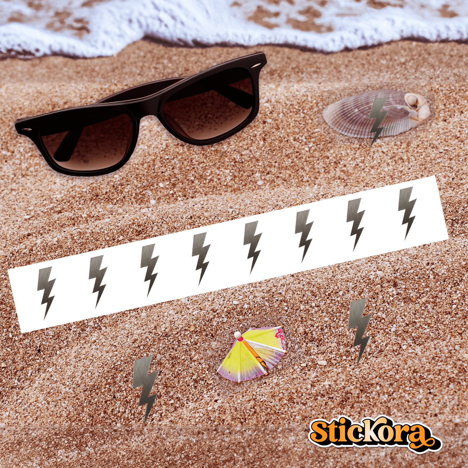 Lightning Bolt Tanning Stickers | Spray Tan - Image 4
