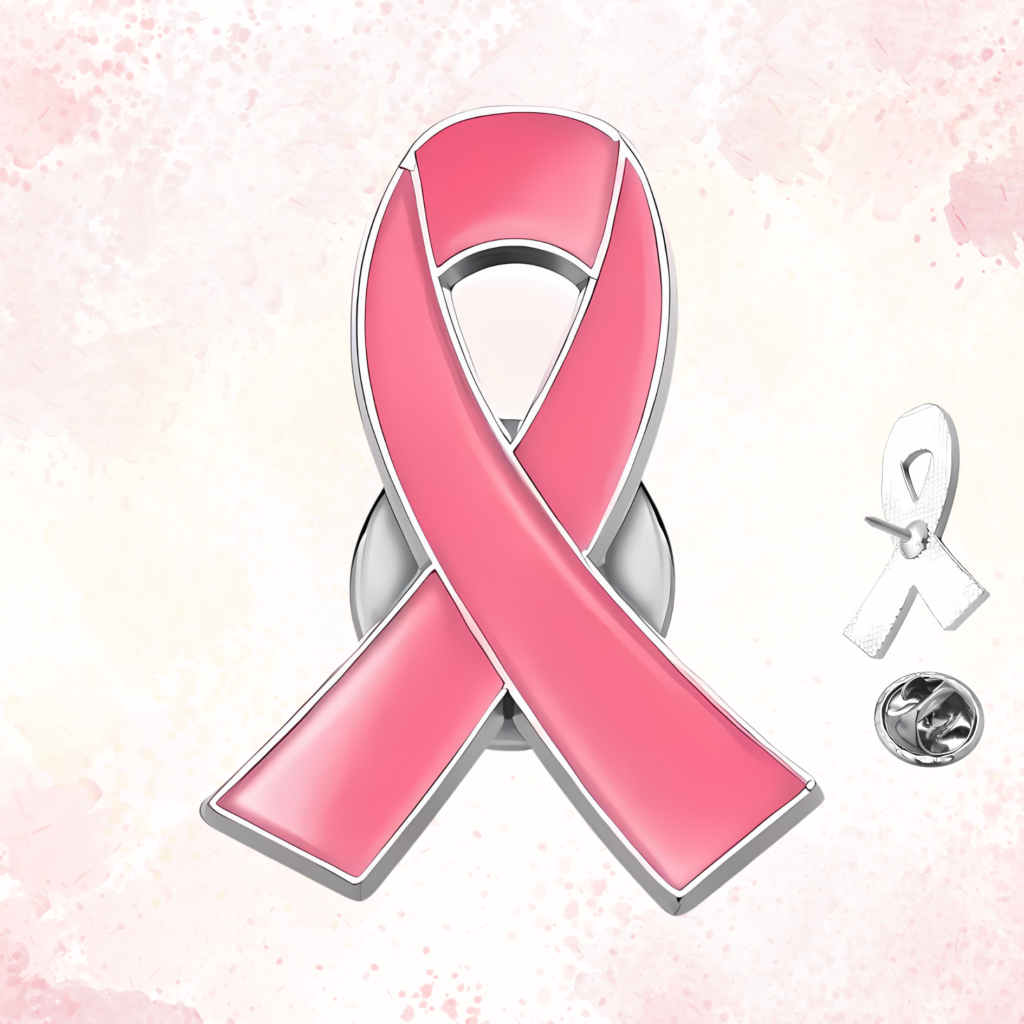 Pink Ribbon Official Breast Cancer Awareness Lapel Pins - Image 1