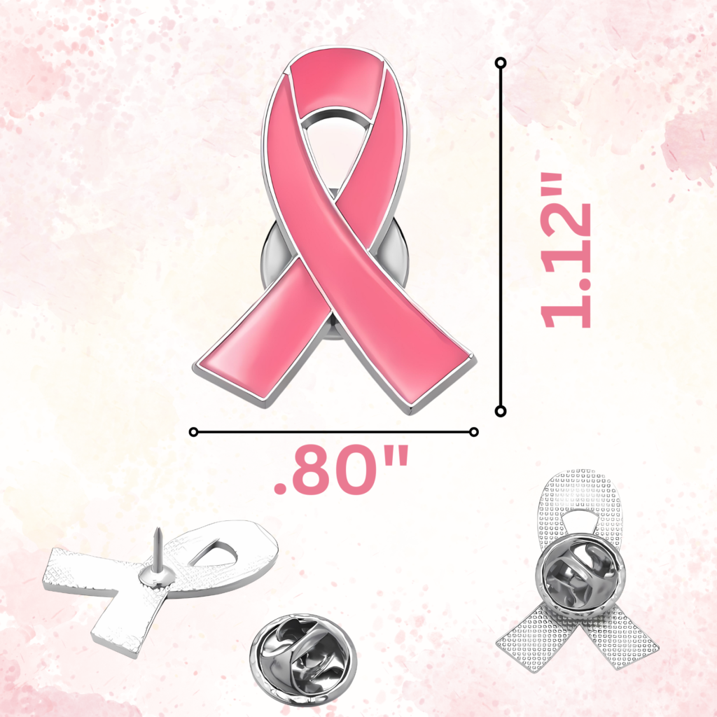 Pink Ribbon Official Breast Cancer Awareness Lapel Pins - Image 3