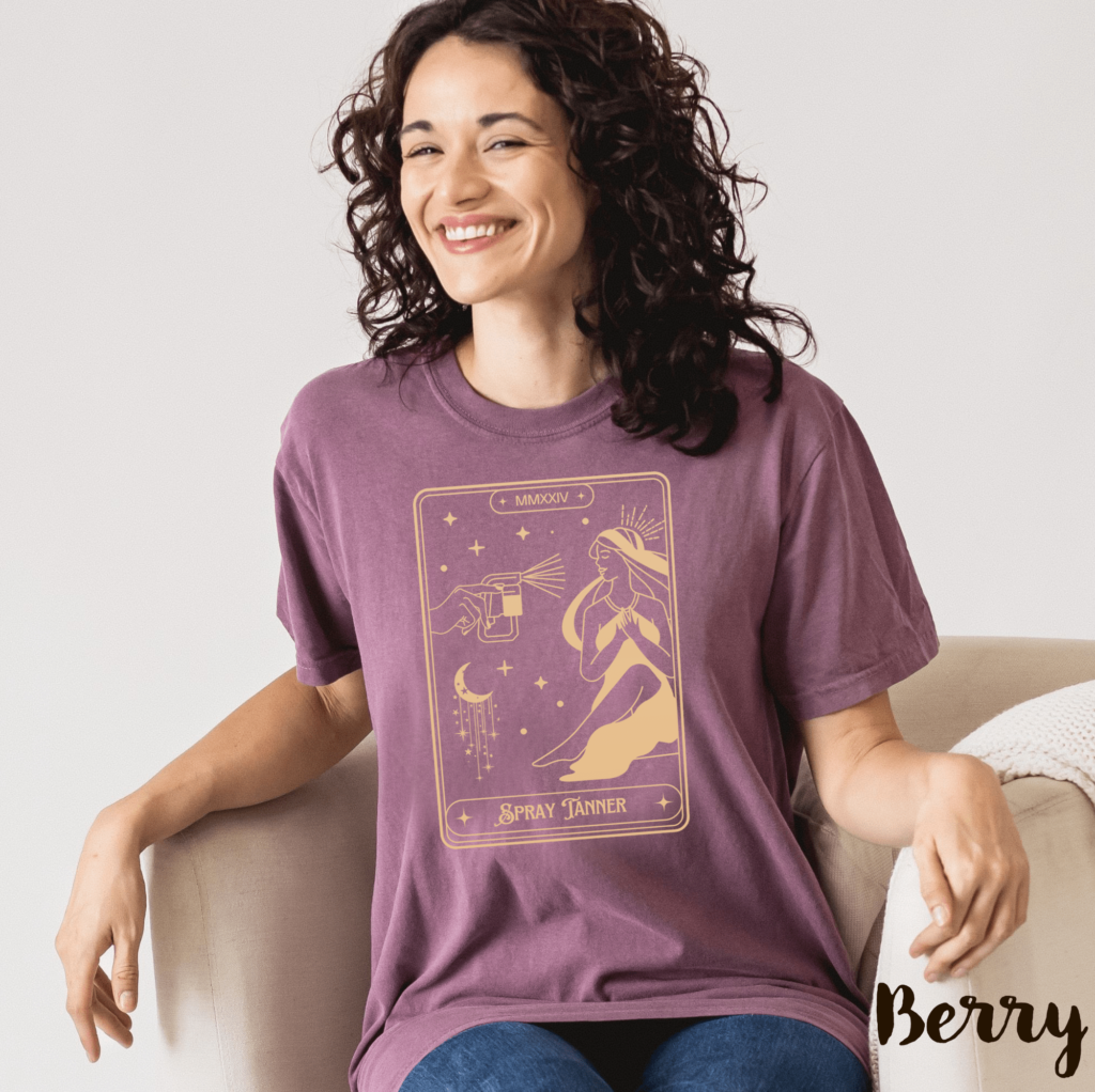 Spray Tanner Tarot Card T-Shirt - Image 2
