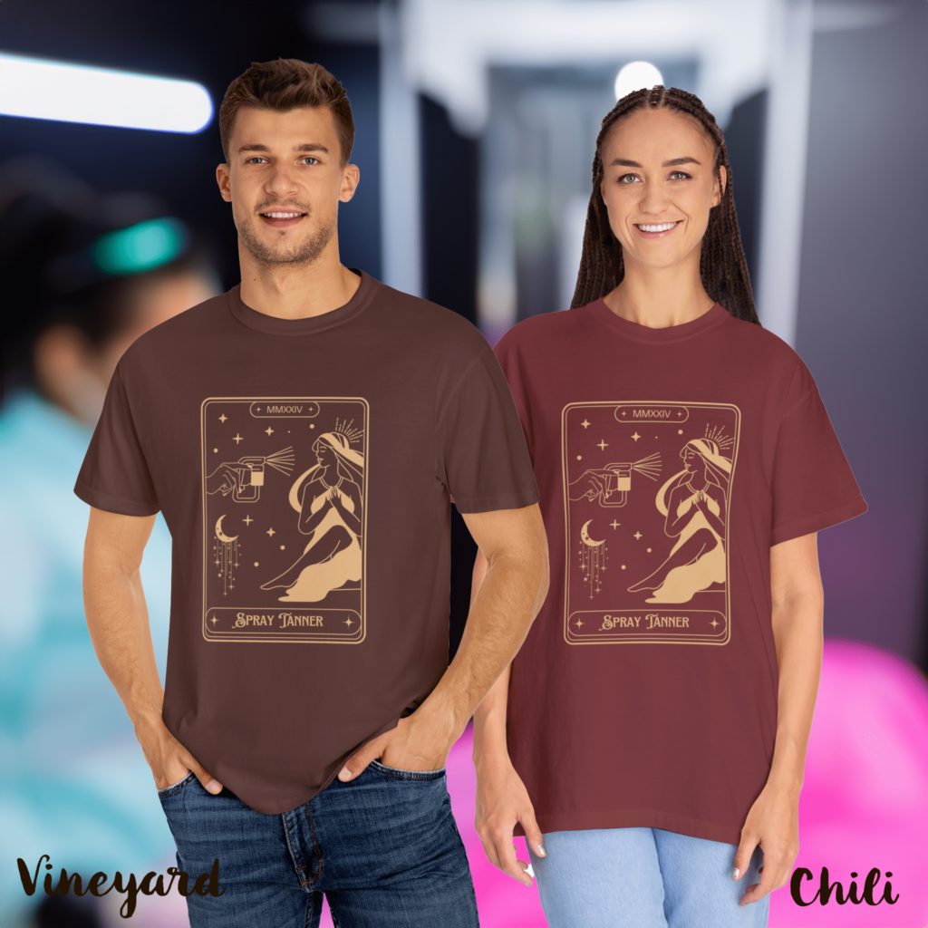 Spray Tanner Tarot Card T-Shirt - Image 9