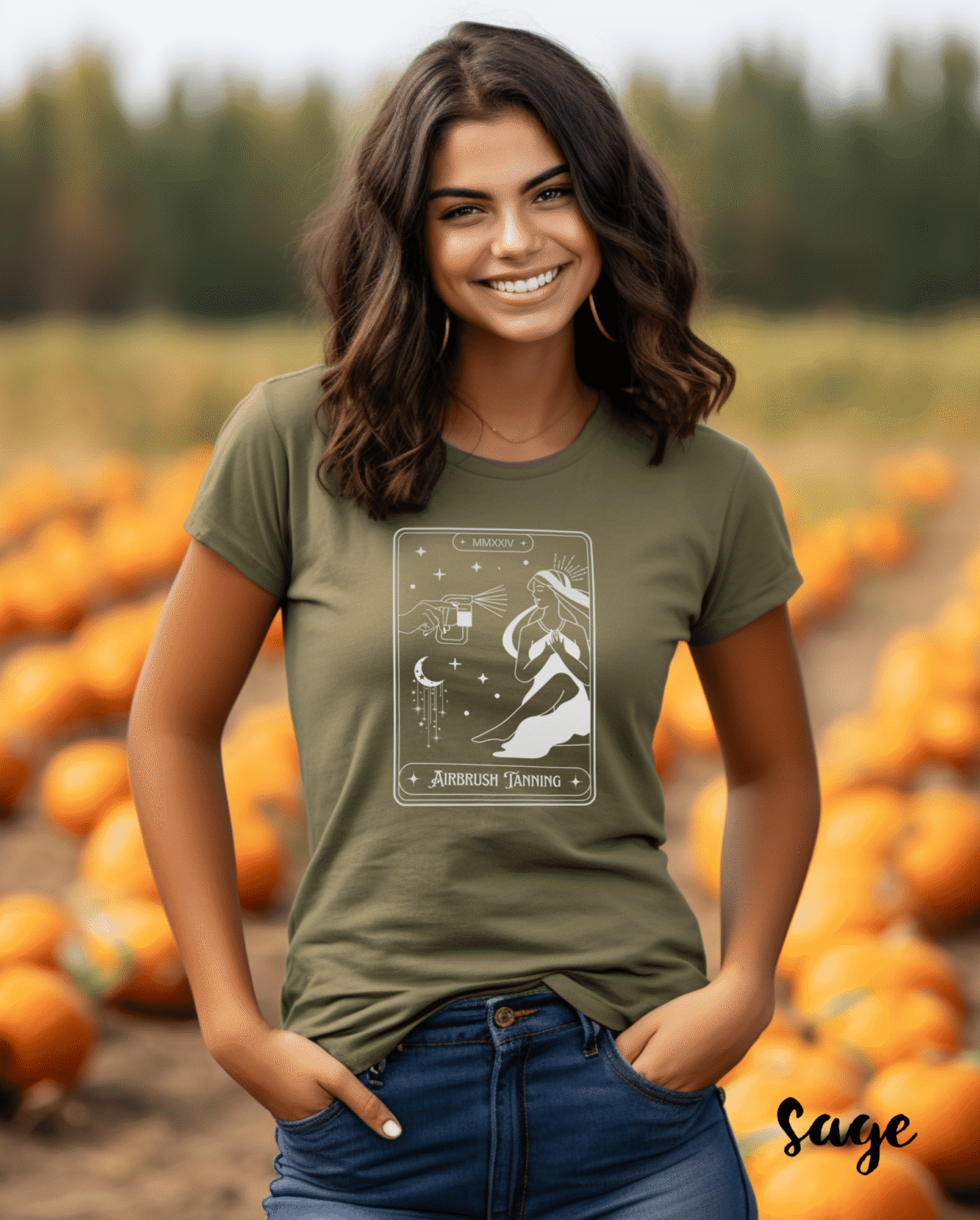 Airbrush Tanning Tarot Personalized T-Shirt - Image 1