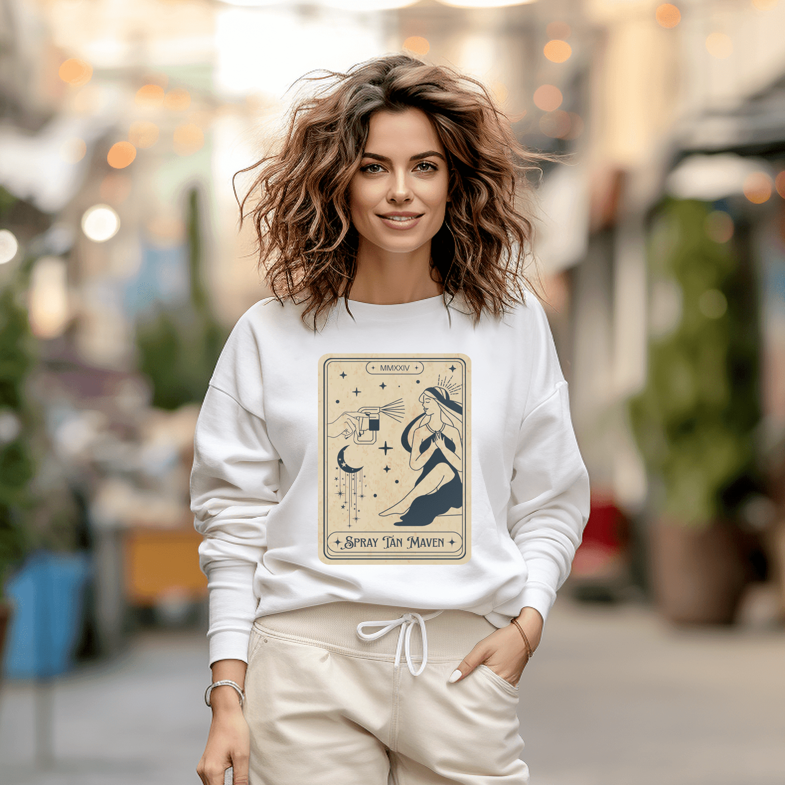 Spray Tan Artist Tarot Card Sweatshirt - Image 3