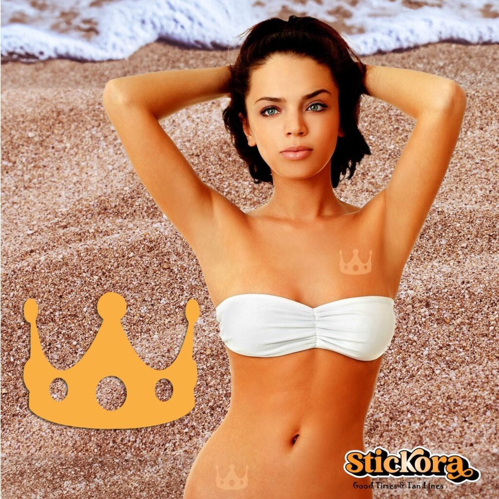 Crown Tanning Stickers | Queen's Golden Crown Spray Tan - Image 4