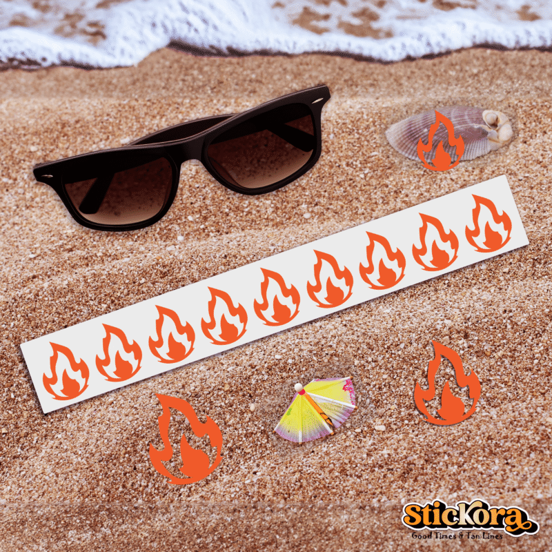 Fire Tanning Stickers