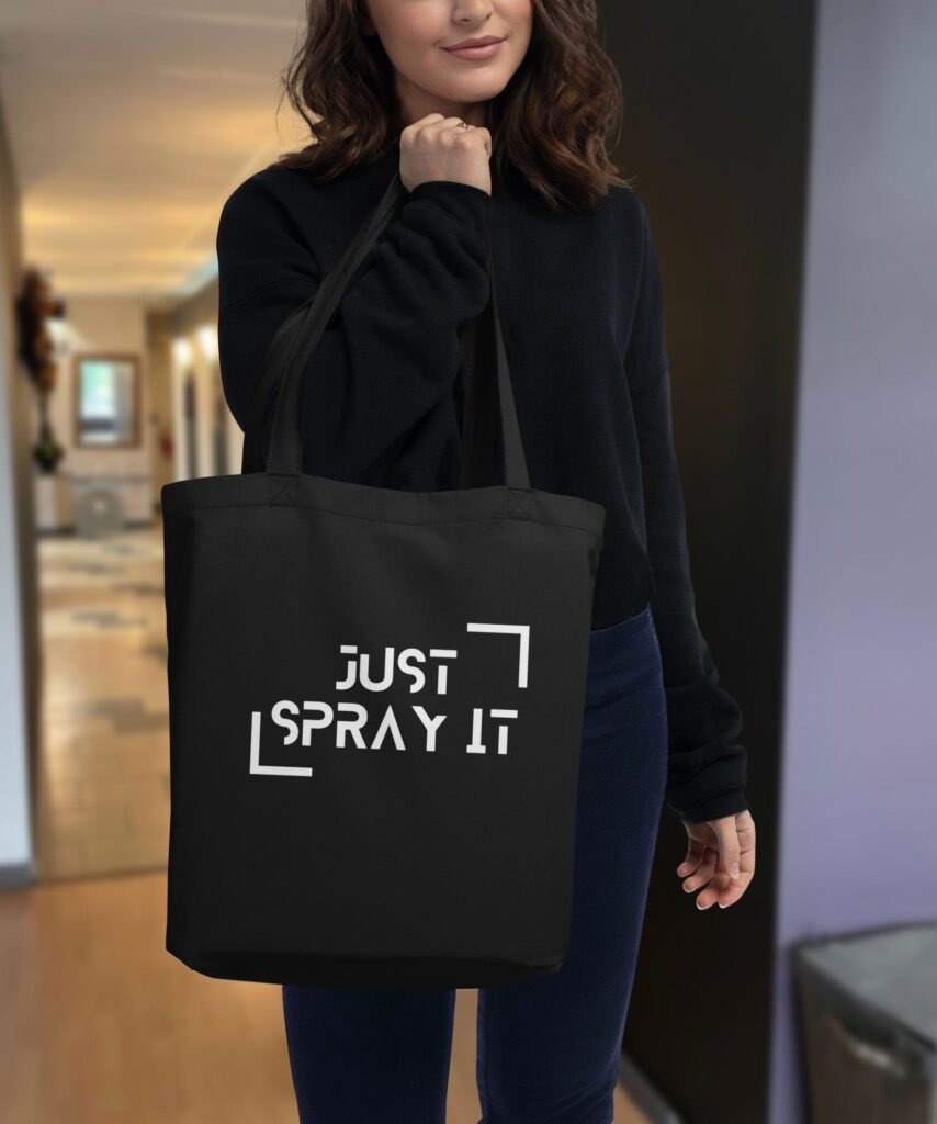 Fashion Eco Tote Bag "Just Spray It" - Image 1