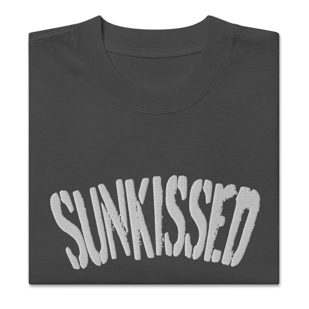 Sunkissed Premium Oversized Embroidered Faded T-Shirt - Image 10