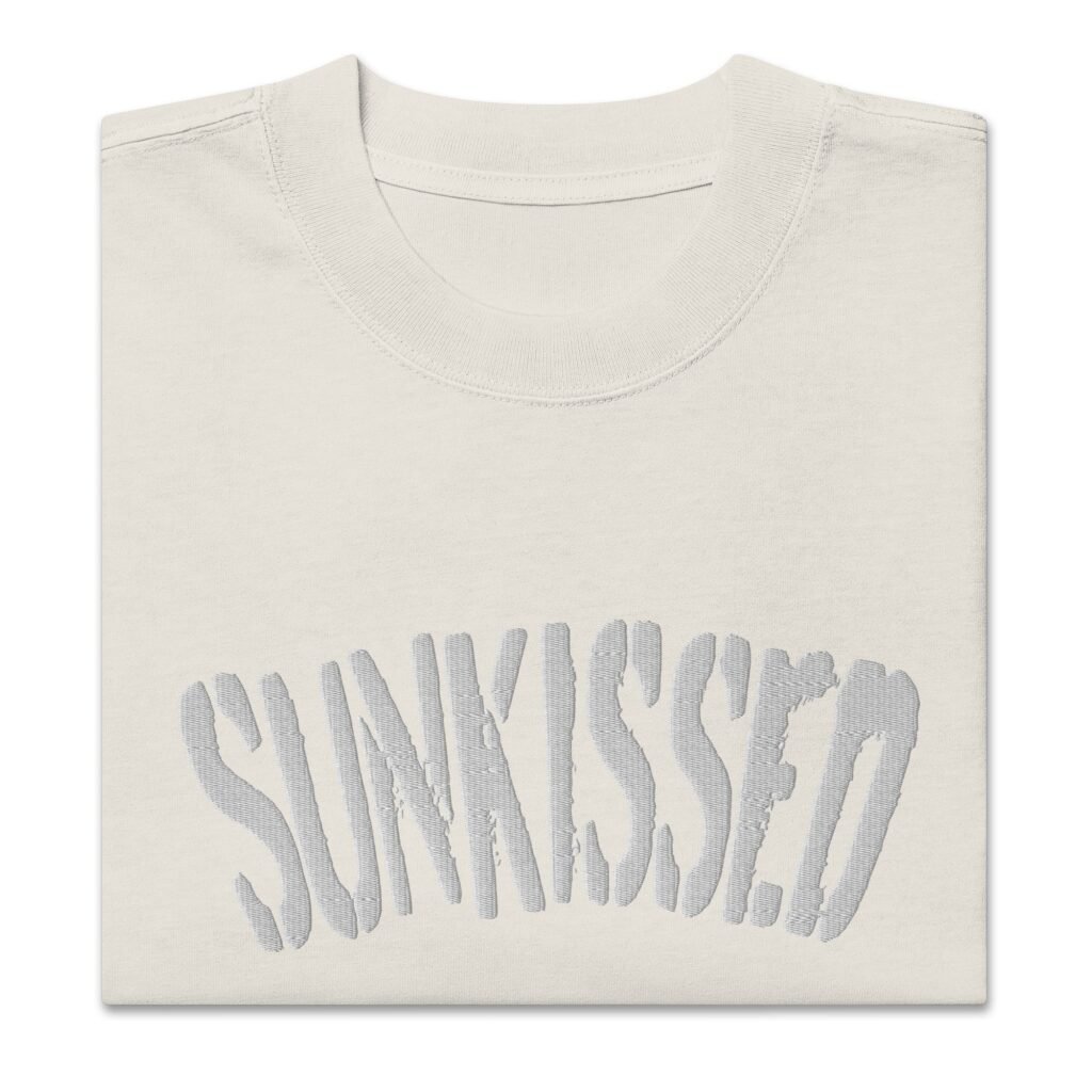 Sunkissed Premium Oversized Embroidered Faded T-Shirt - Image 11