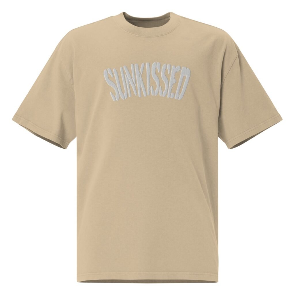 Sunkissed Premium Oversized Embroidered Faded T-Shirt - Image 9