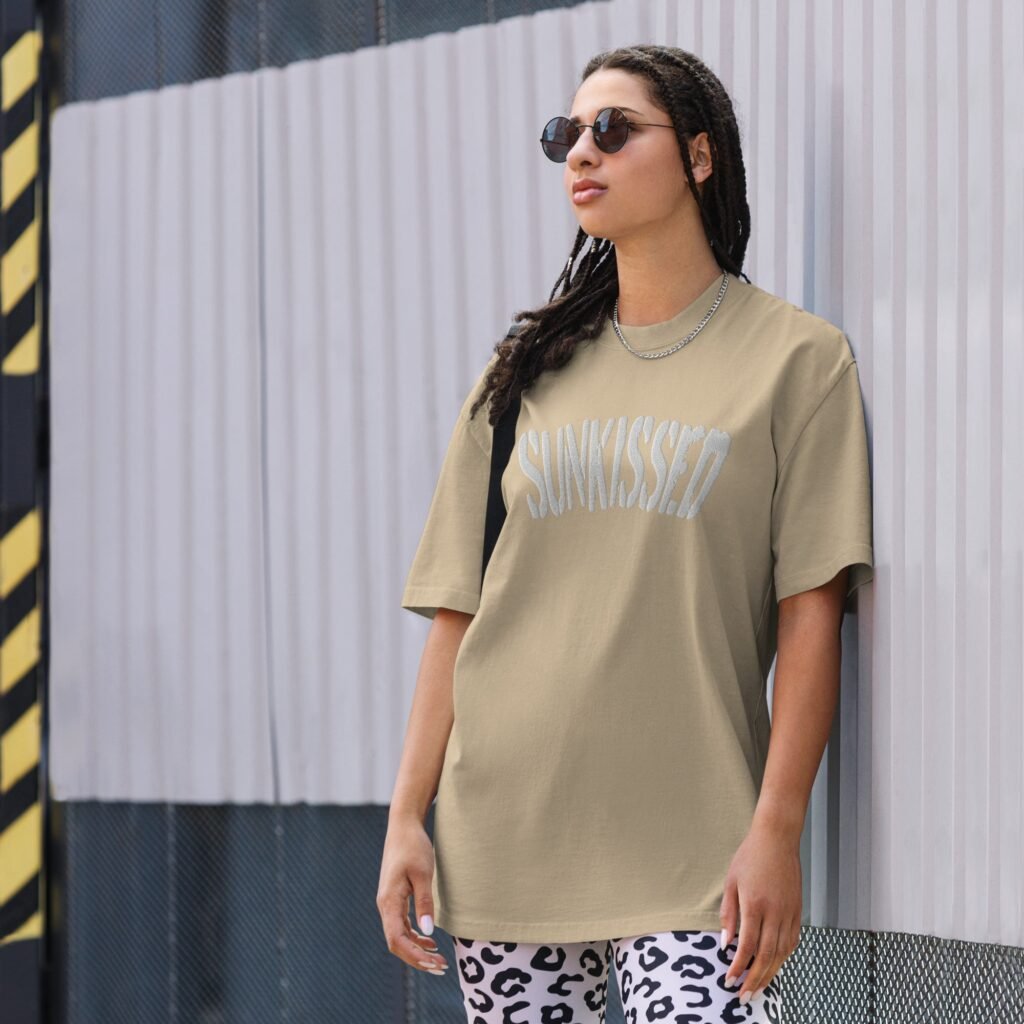 Sunkissed Premium Oversized Embroidered Faded T-Shirt - Image 12