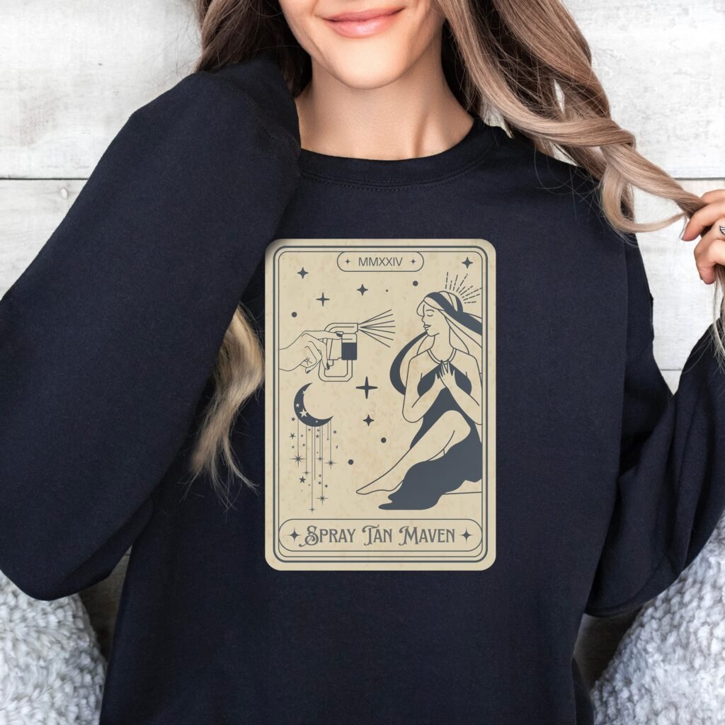 Spray Tan Artist Tarot Card Sweatshirt - Image 5