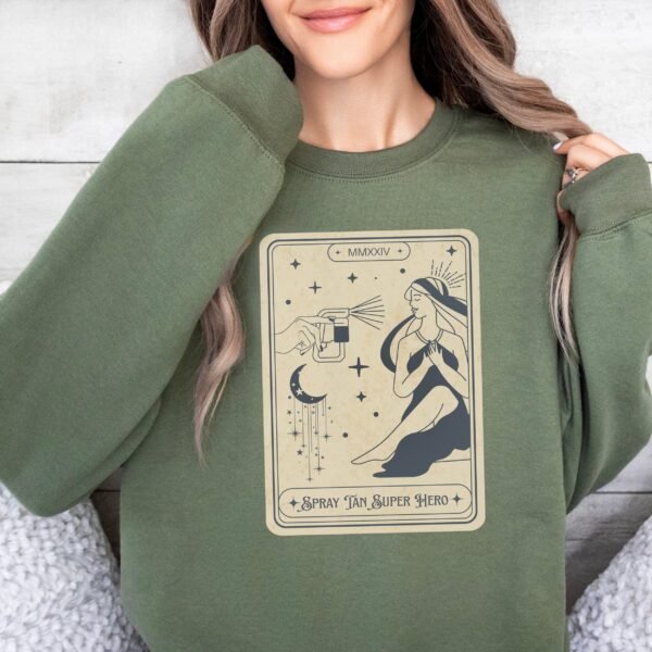 Spray Tan Artist Tarot Card Sweatshirt - Image 6