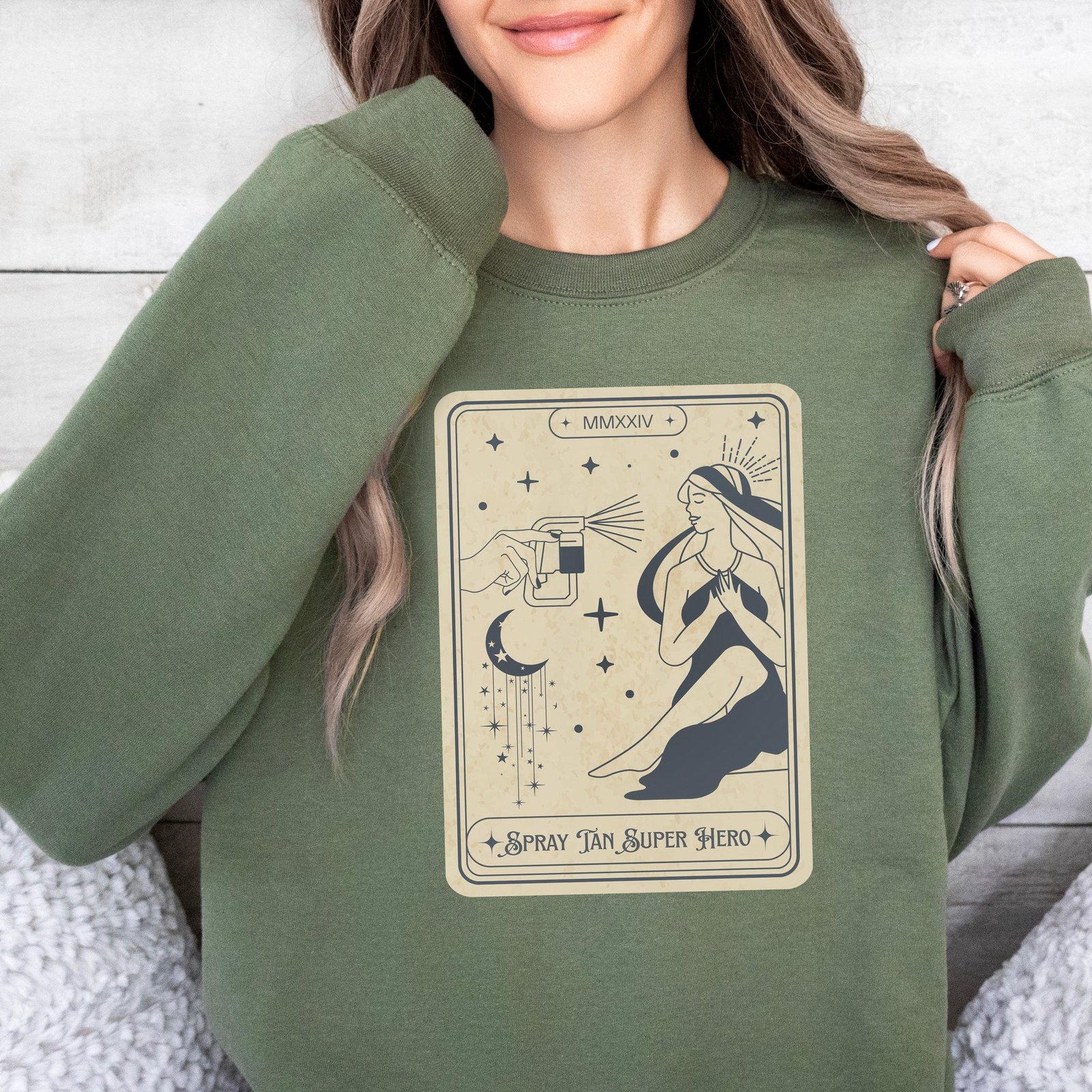 Spray Tan Artist Tarot Card Sweatshirt - Image 6
