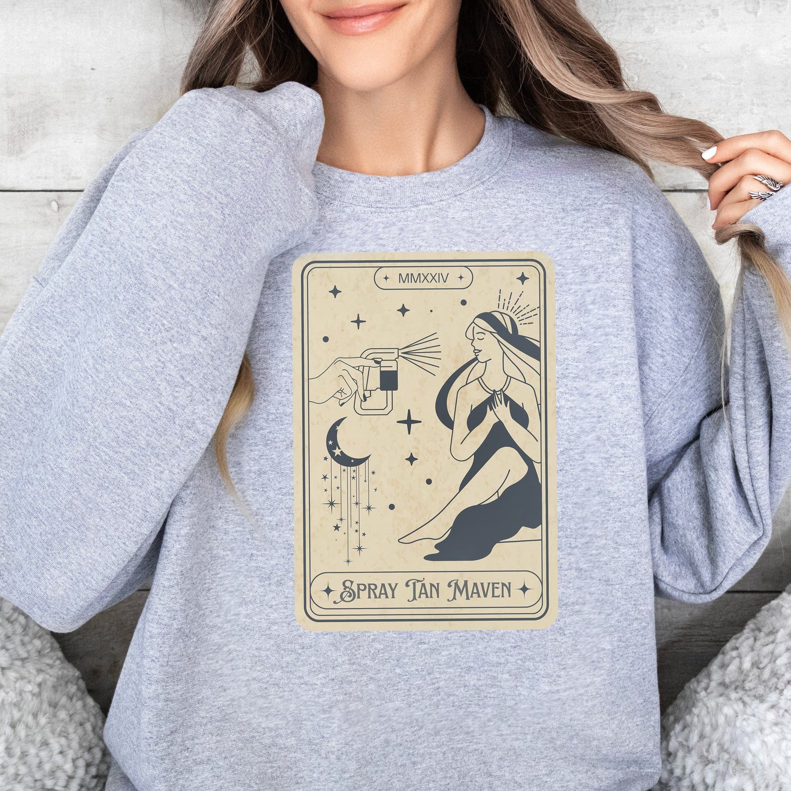 Spray Tan Artist Tarot Card Sweatshirt - Image 5