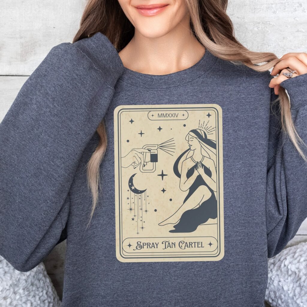 Spray Tan Artist Tarot Card Sweatshirt - Image 4