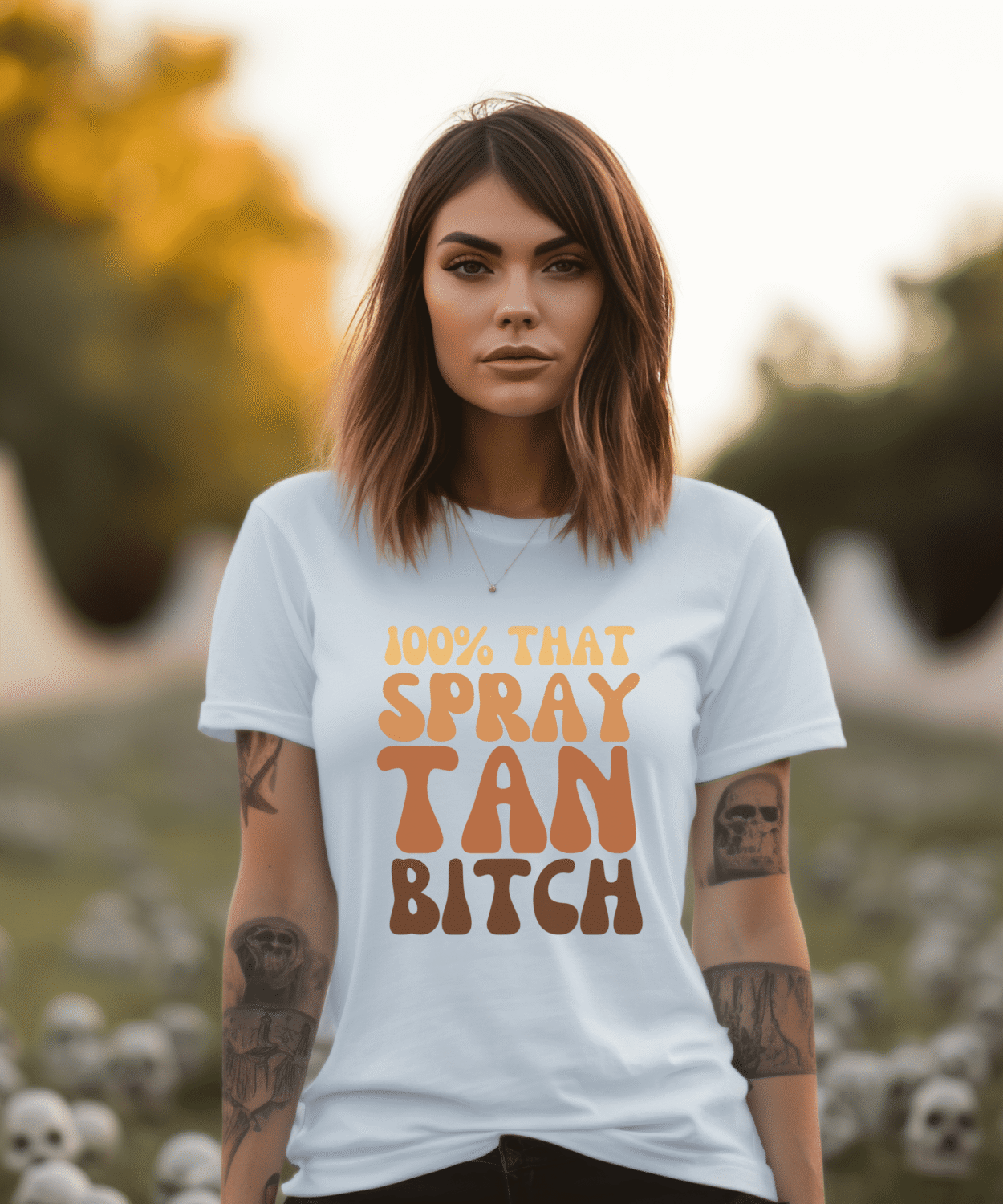 100% That Spray Tan Bitch Relaxed T-Shirt - Image 2