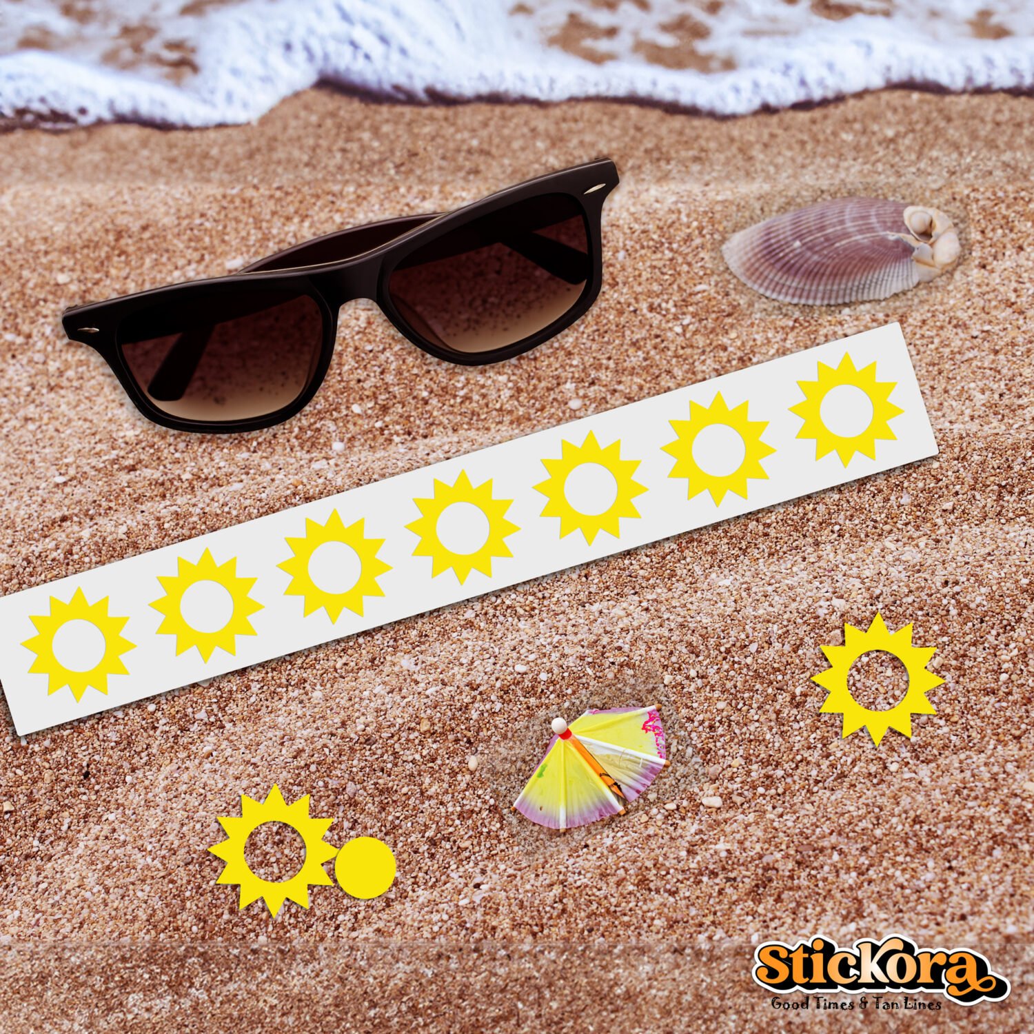 Sunburst "Sunshine" Tanning Stickers - Image 1