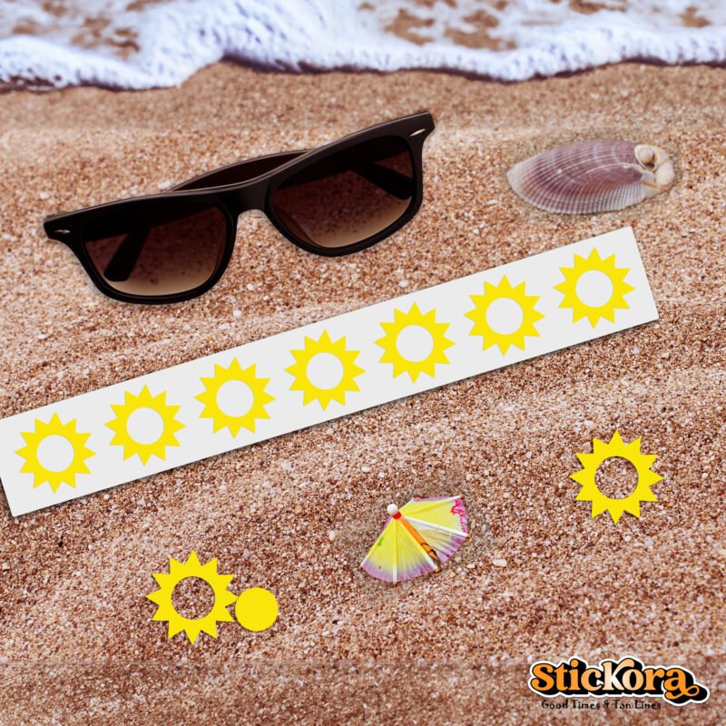 Sunburst Sunshine Spray Tanning Stickers