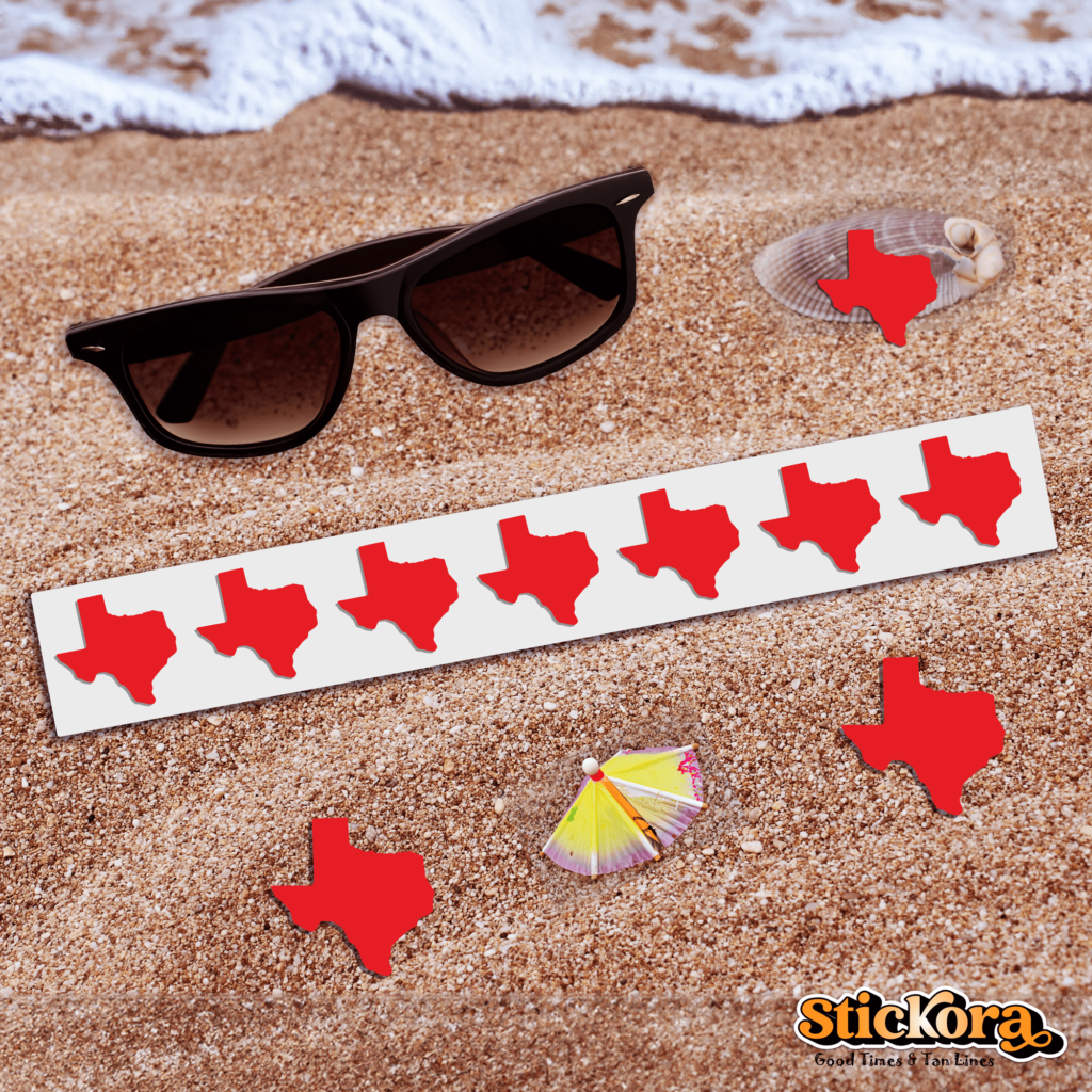 Texas Tanning Stickers | Lonestar State - Image 1