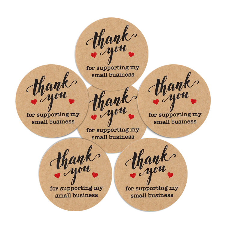 Thank You For Supporting My Small Business Stickers Kraft - Image 1