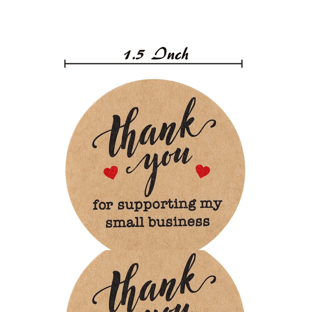 Thank You For Supporting My Small Business Stickers Kraft - Image 2