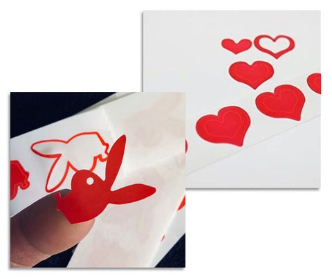 Hearts & Bunnies Tanning Stickers For Spray Tanning