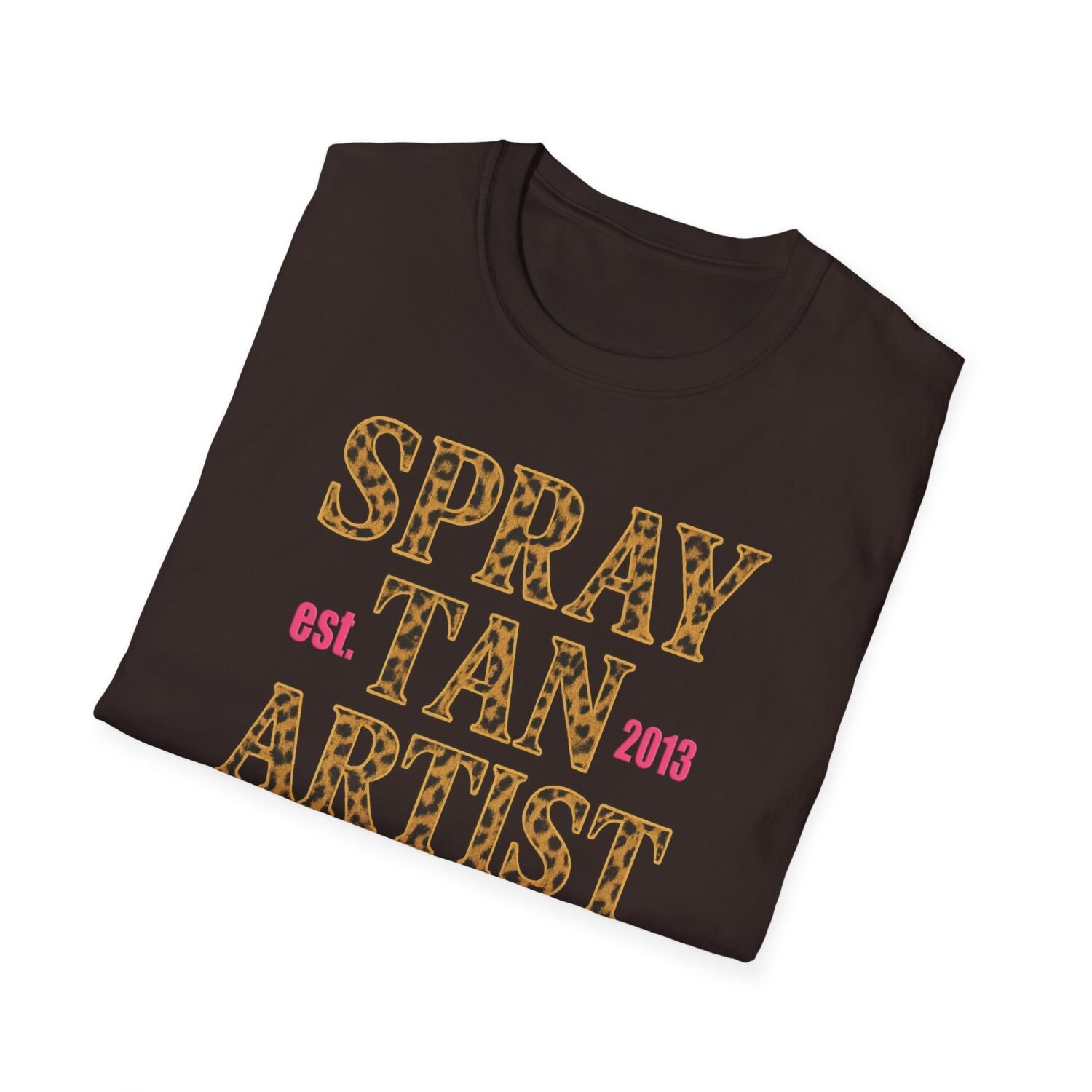 Spray Tan Artist T-Shirt Leopard Print - Image 5