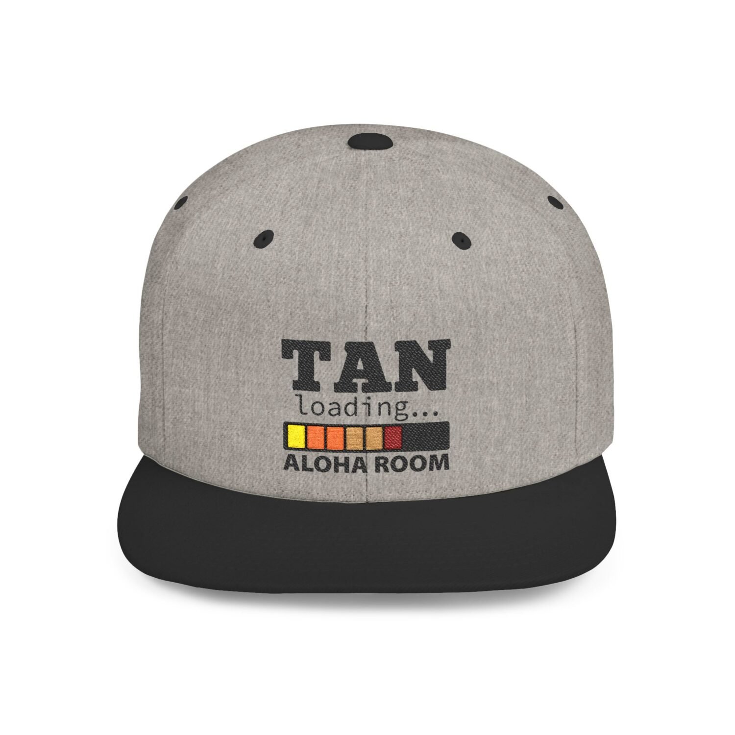 Tan Loading Embroidered Customizable Snapback Cap - Image 6