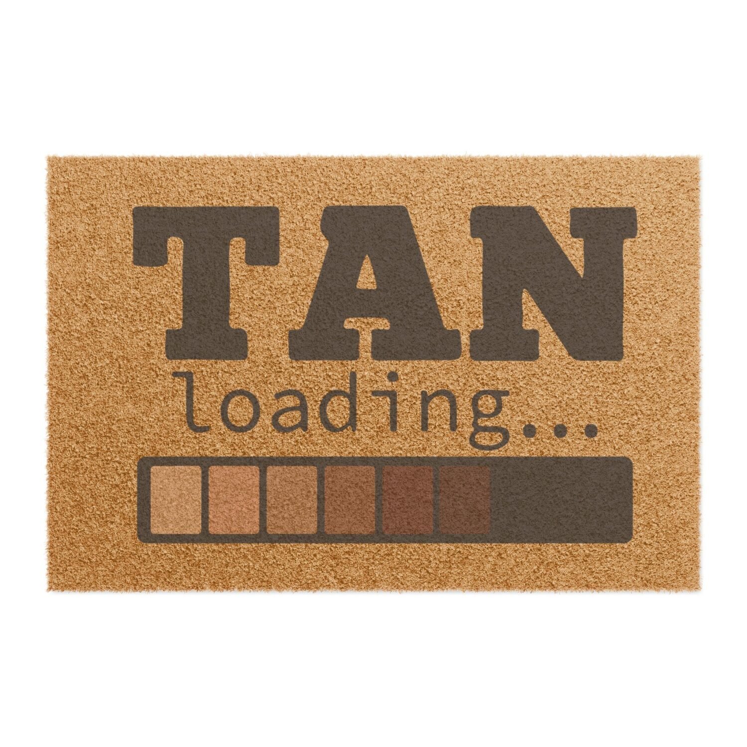 Tanner's "Caution Tan Loading" 24 x 16 Large Plush Doormat. Perfect Gift for any Spray Tan Artist, Tanner or Salon Decor. Great Quality. - Image 1