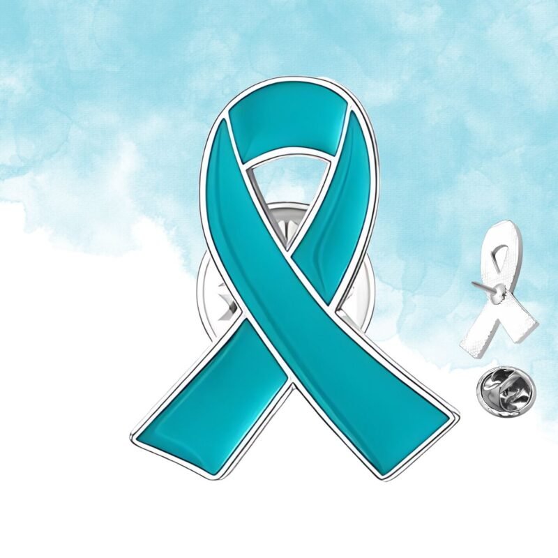 Teal Ribbon Awareness Lapel Pins
