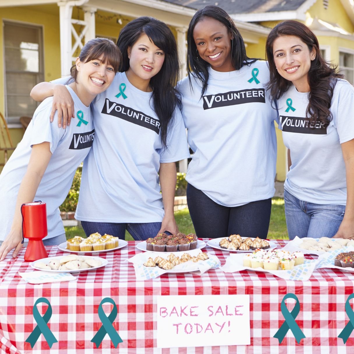 Teal Ribbon Awareness Lapel Pins - Image 2