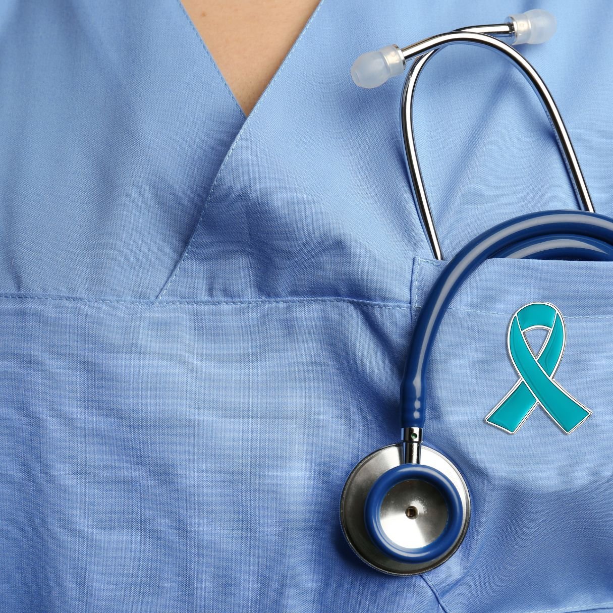 Teal Ribbon Awareness Lapel Pins - Image 6