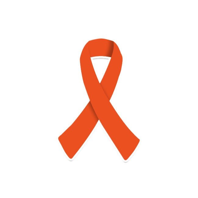 Orange Ribbon Awareness Stickers | 1.5" Tall - Image 4