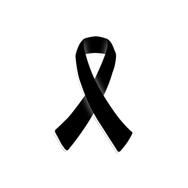 Black Ribbon Awareness Stickers | 1.5" Tall - Image 2