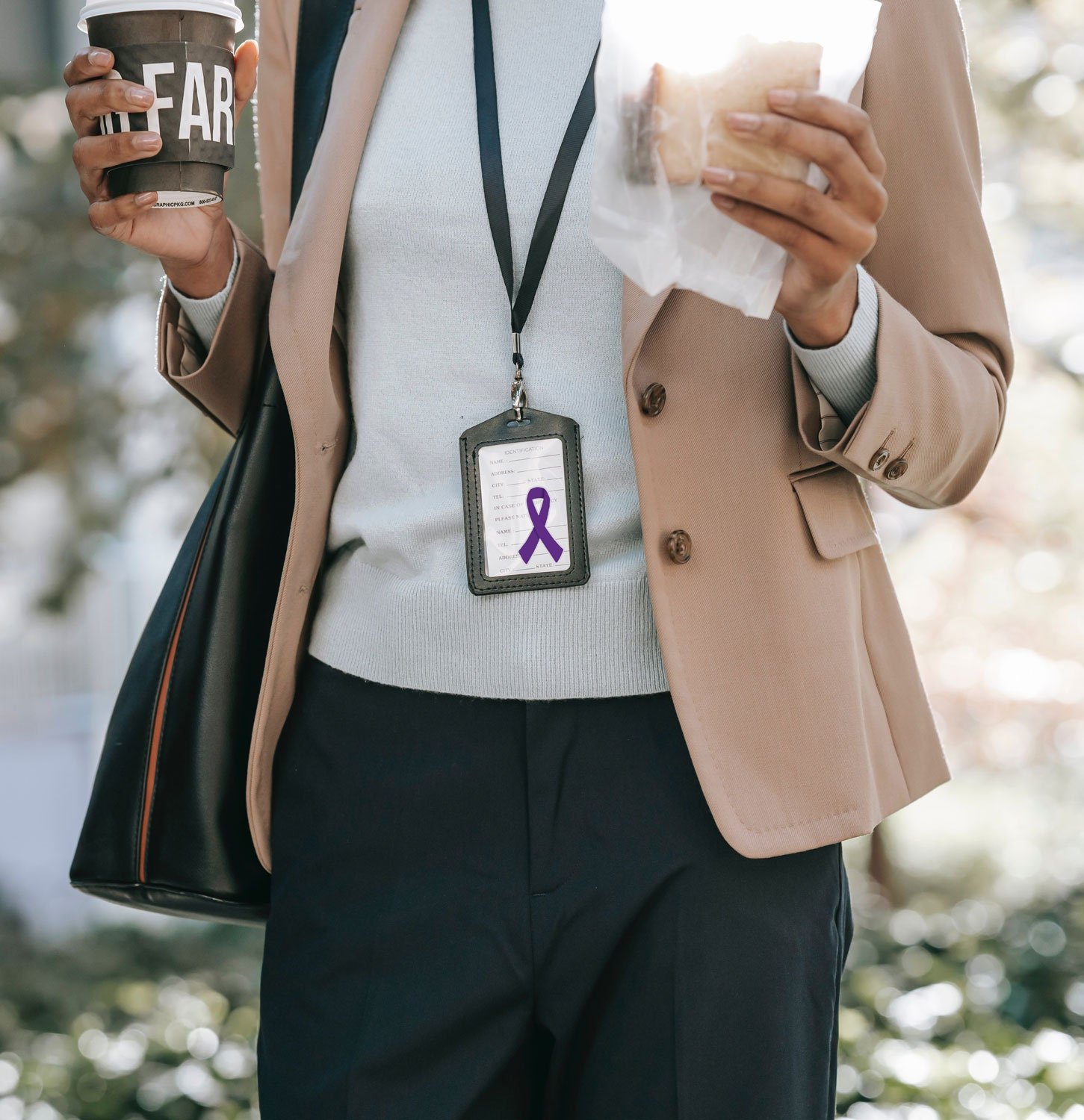 Purple Ribbon Awareness Stickers | 1.5" Tall - Image 3