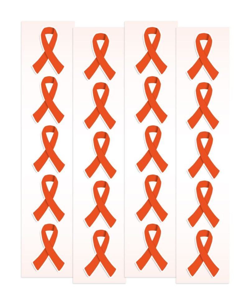 Orange Ribbon Awareness Stickers | 1.5" Tall